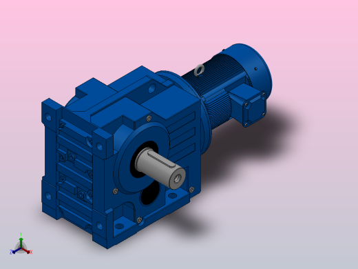 K107底脚轴伸式安装螺旋锥齿轮减速机K107-YV1.5-8P-110.83-M1-0°-A
