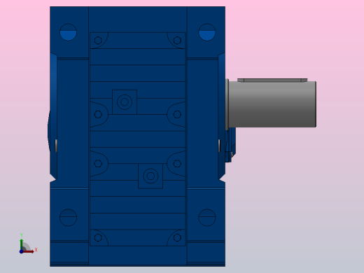 K107底脚轴伸式安装螺旋锥齿轮减速机K107-YV1.5-8P-110.83-M1-0°-A前视缩略图
