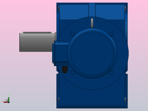K107底脚轴伸式安装螺旋锥齿轮减速机K107-YV1.5-8P-110.83-M1-0°-A后视缩略图