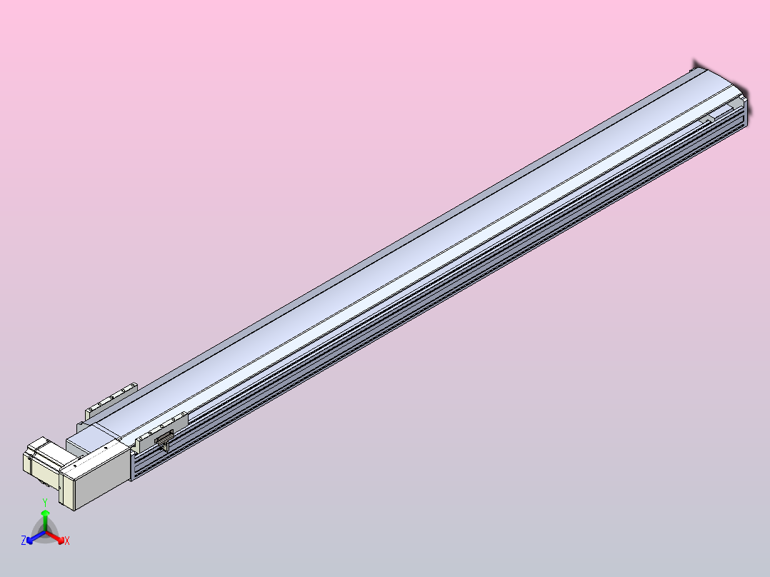 皮带直线轴半封闭可选导轨TPA-HNB-175D-140-L1700-MR-Y-P75-N3主视图
