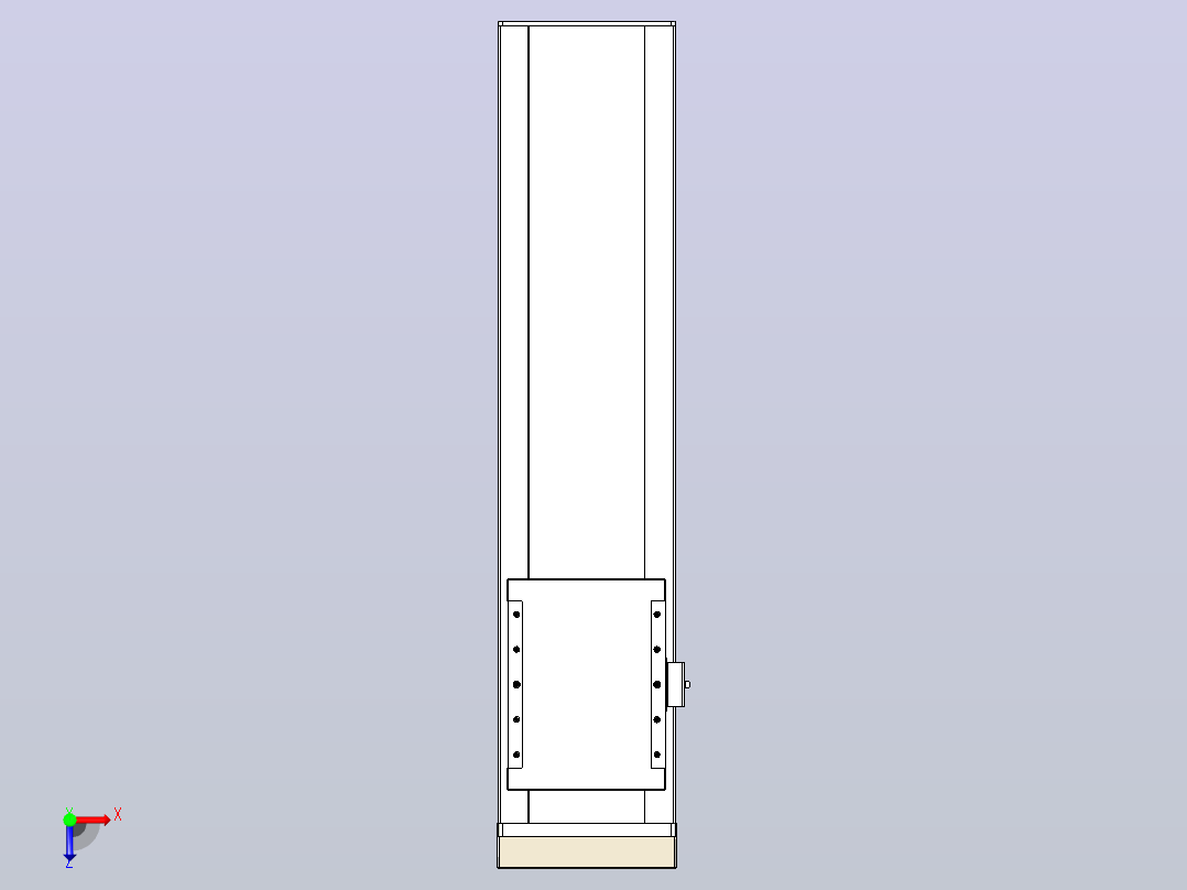 滚珠丝杠直线轴带导轨全封闭TPA-HCR-202D-2510C-L600-MP-Y-P75-N3俯视图