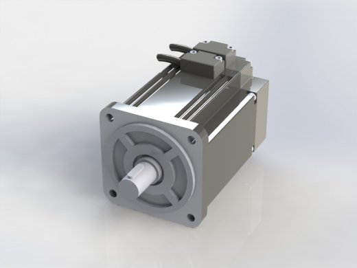 500W马达(CS80-05C5AE 550W)3D模型缩略图