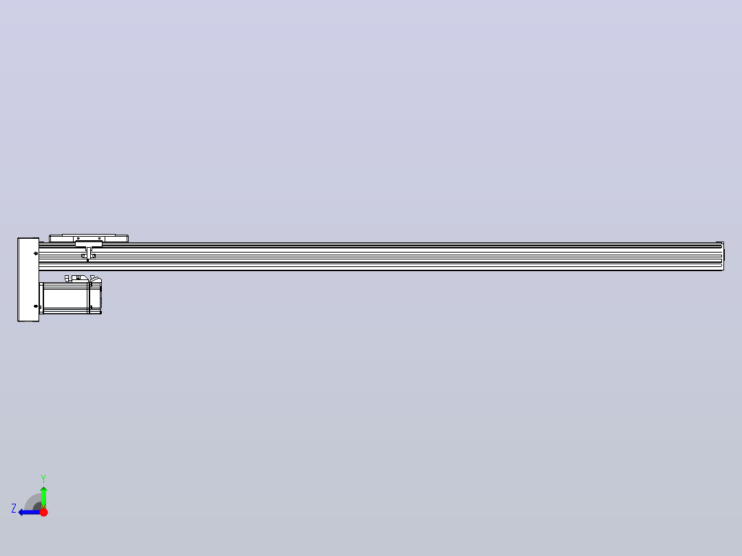 滚珠丝杠直线轴带导轨全封闭TPA-HCR-110D-1610C-L1100-MP-Y-P40-N3右视图