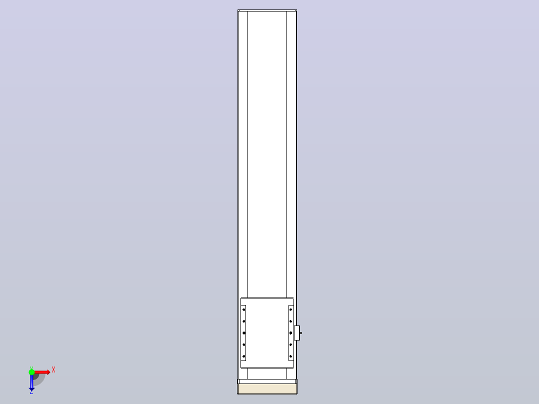 滚珠丝杠直线轴带导轨全封闭TPA-HCR-202D-2510C-L950-MP-C-P75-N3俯视图
