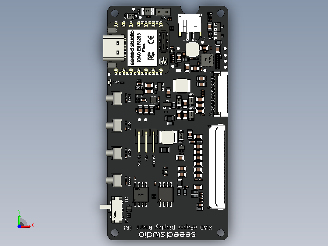 电子墨水屏显示板(ESP32-S3) - EE04前视图