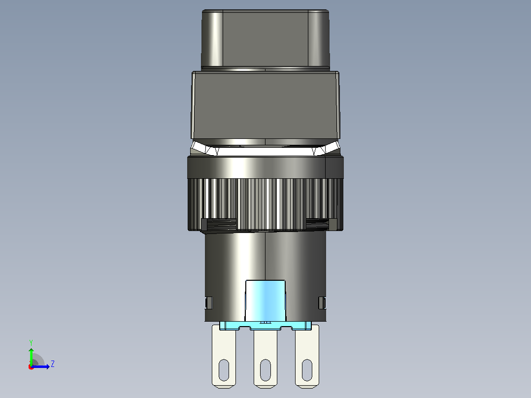 NP6-□X_□F按钮三维模型202202左视图