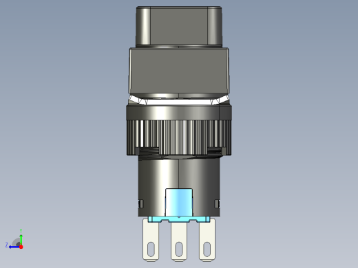 NP6-□X_□F按钮三维模型202202右视缩略图