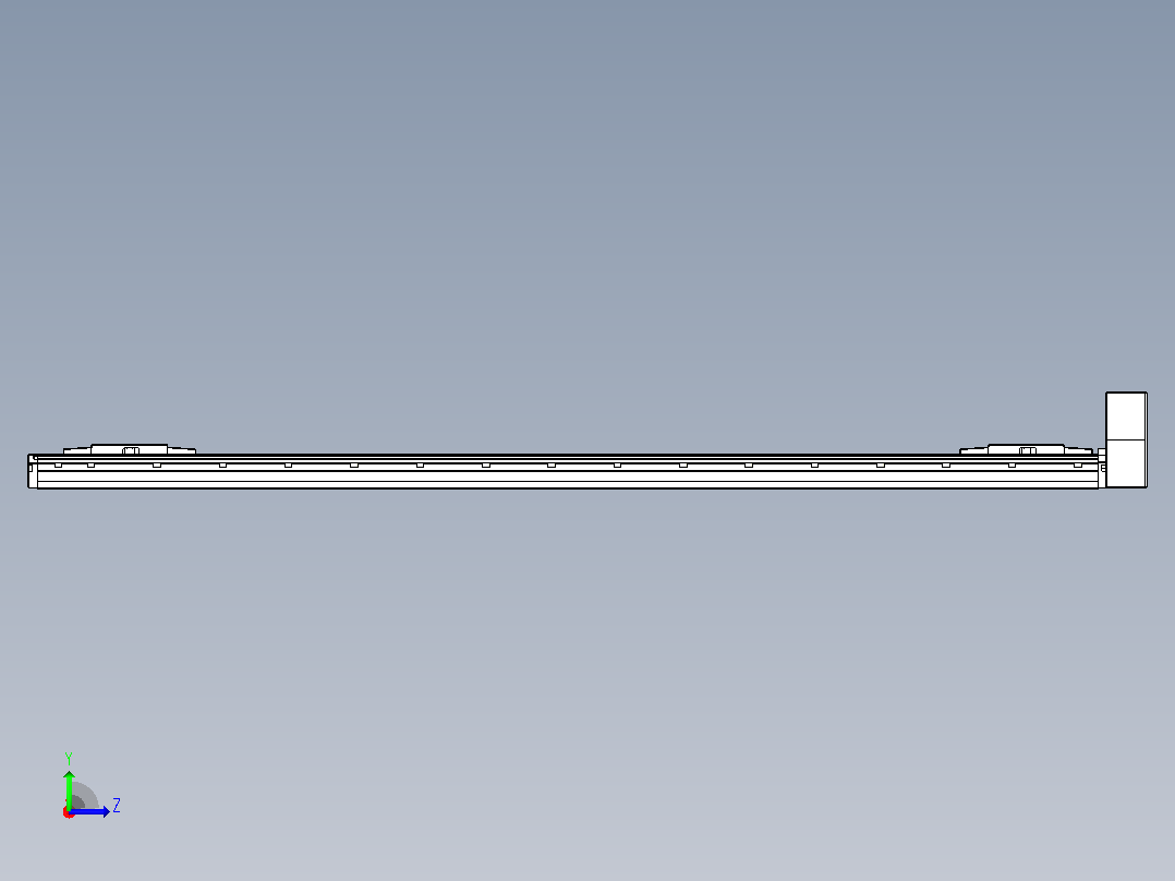 皮带直线轴双滑块型TPA-GCBS-120-P70-L575-LU-M20-N3左视图