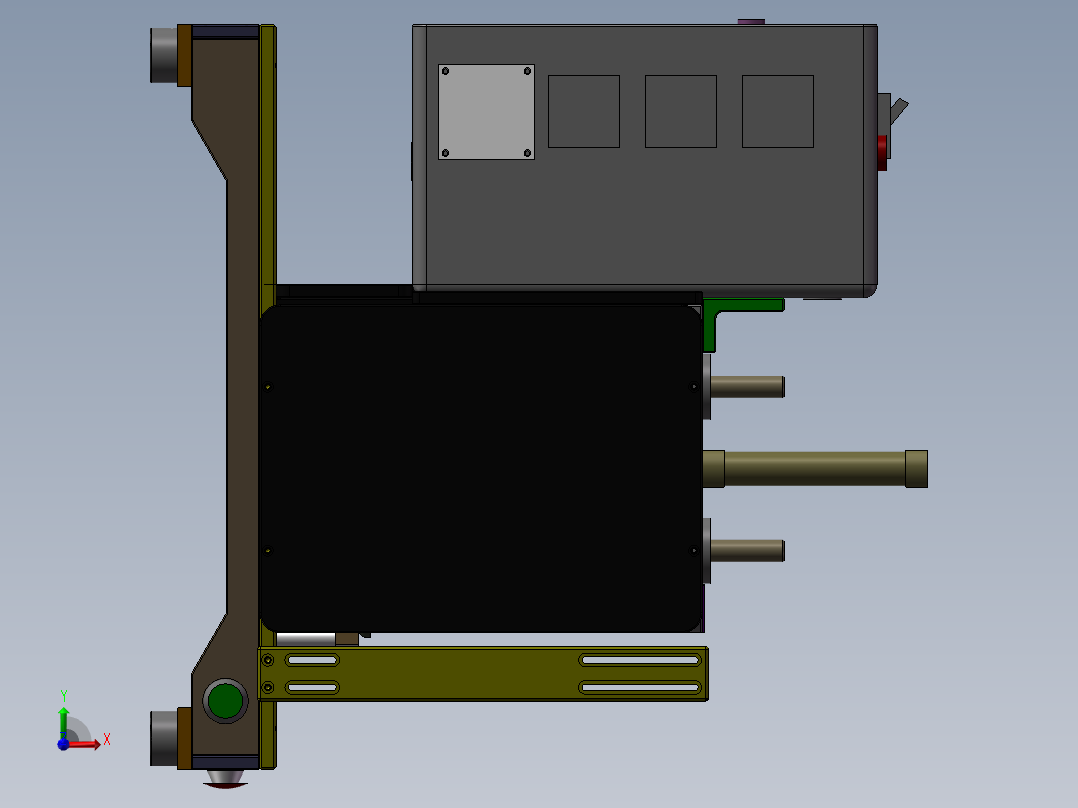 手机振动器保压治具3D图纸 K305前视图