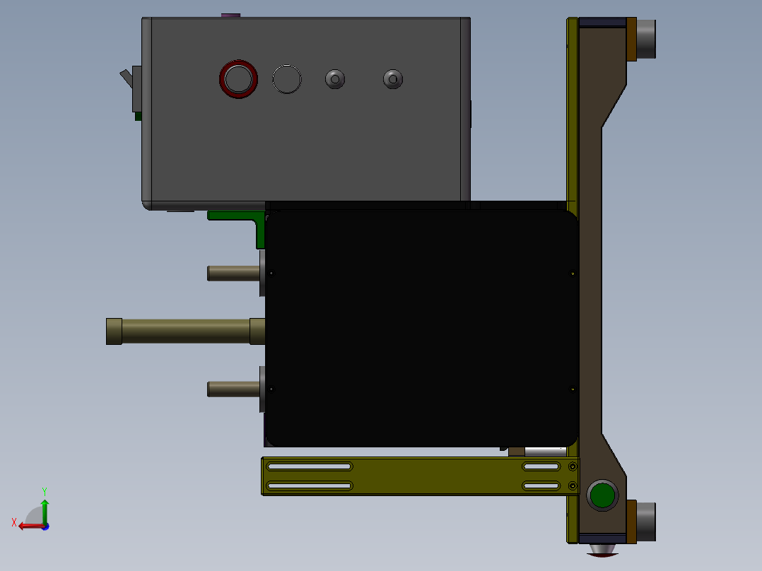 手机振动器保压治具3D图纸 K305后视图