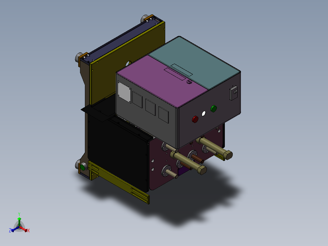 手机振动器保压治具3D图纸 K305正等轴测图