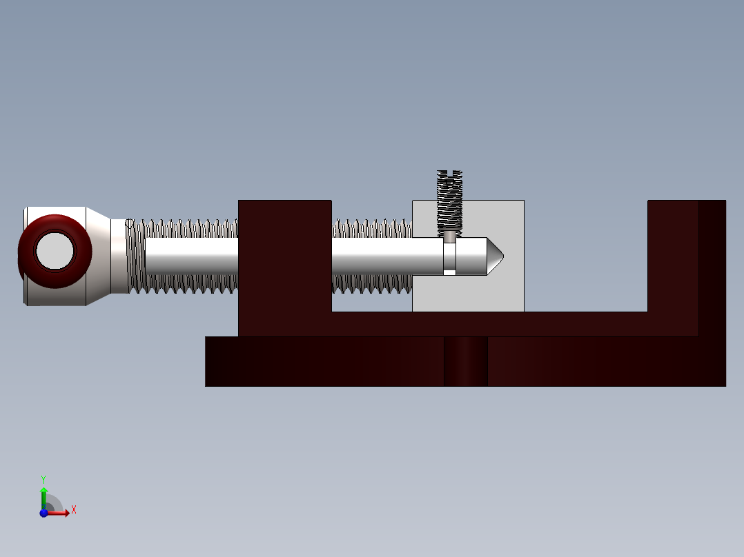 虎台钳3D模型前视图