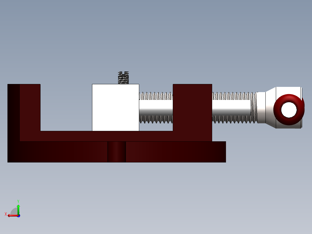 虎台钳3D模型后视图