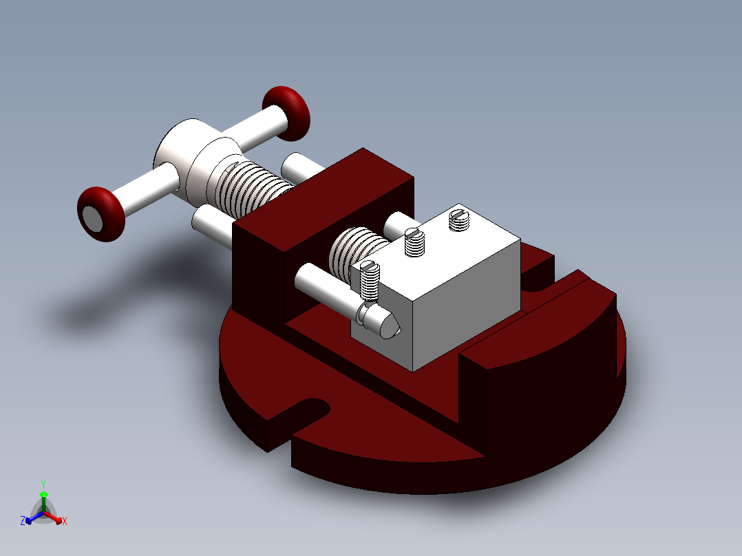 虎台钳3D模型正等轴测图