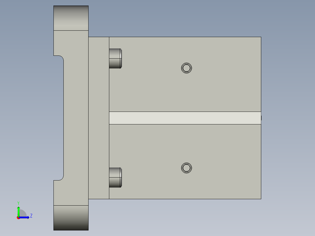 杠杆(三)(CA1340自动车床)机械加工工艺规程和铣8mm槽夹具设计【含三维】 左视图