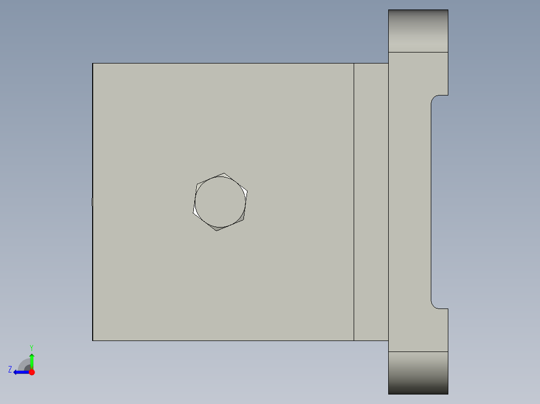 杠杆(三)(CA1340自动车床)机械加工工艺规程和铣8mm槽夹具设计【含三维】 右视图
