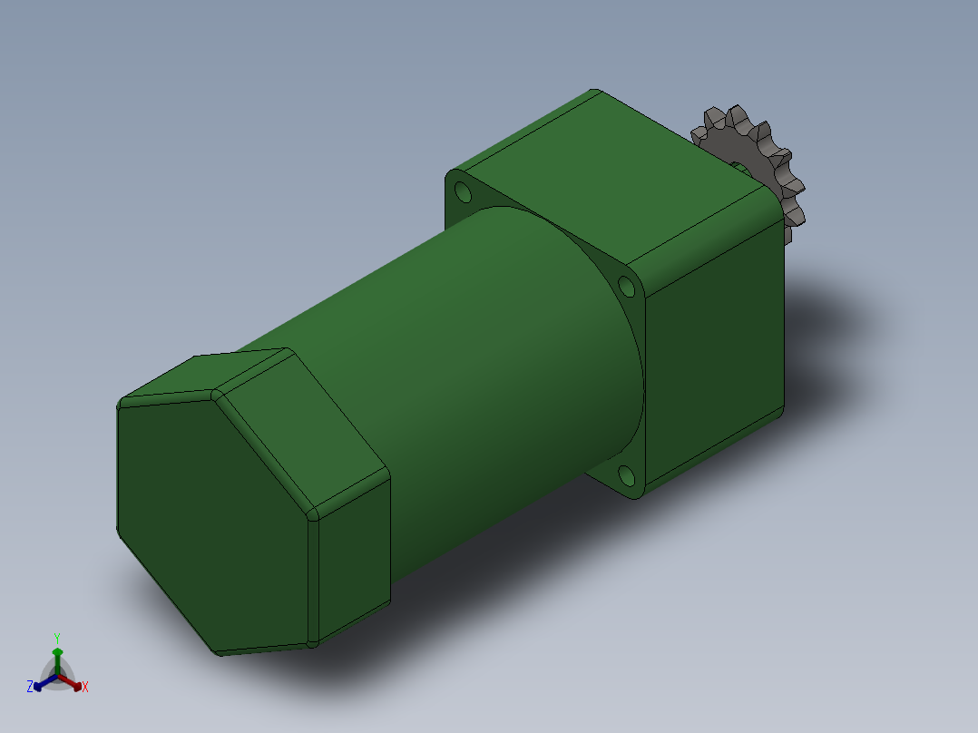 调速电机正等轴测图