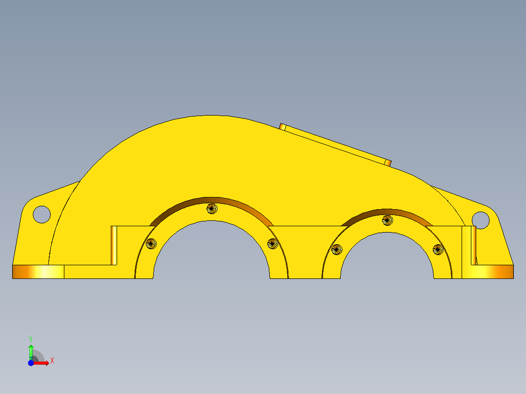二级变速箱箱盖前视图