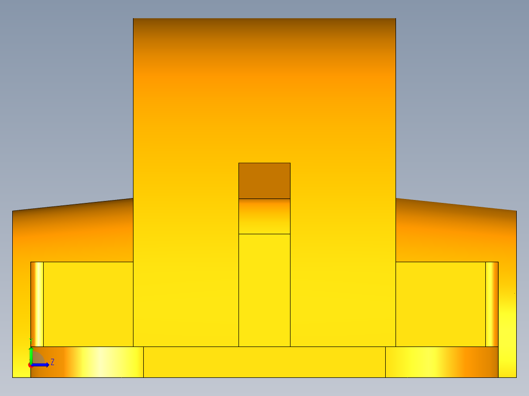 二级变速箱箱盖左视图