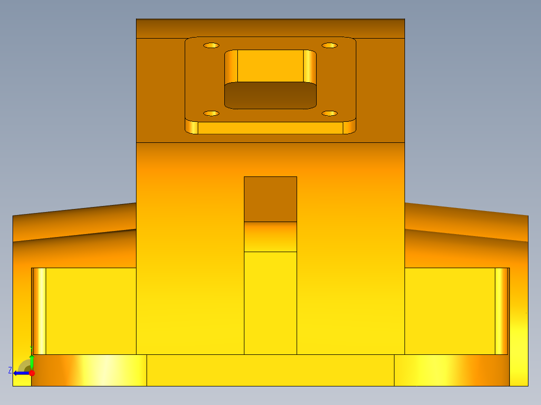 二级变速箱箱盖右视图