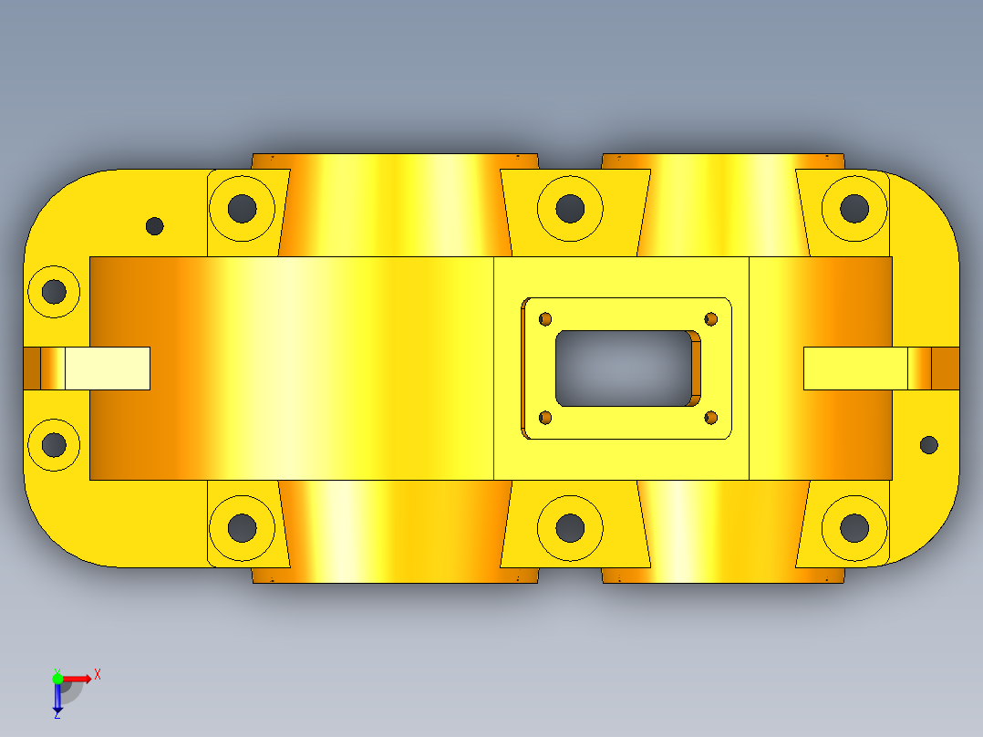 二级变速箱箱盖俯视图
