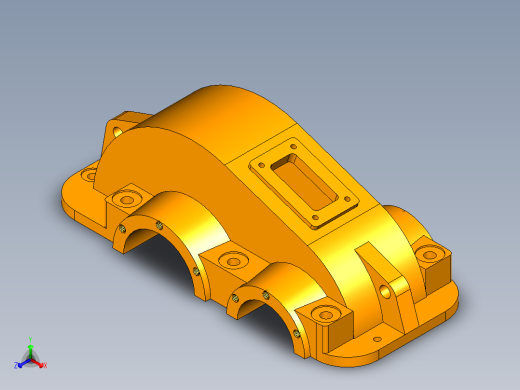 二级变速箱箱盖正等轴测缩略图