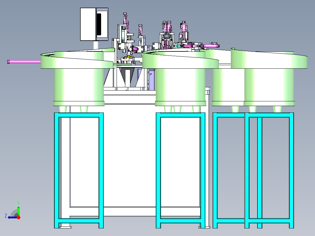 电磁阀接线盒自动装配机方案右视图