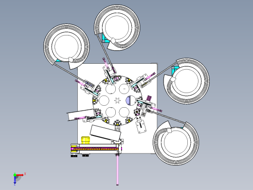 电磁阀接线盒自动装配机方案俯视缩略图