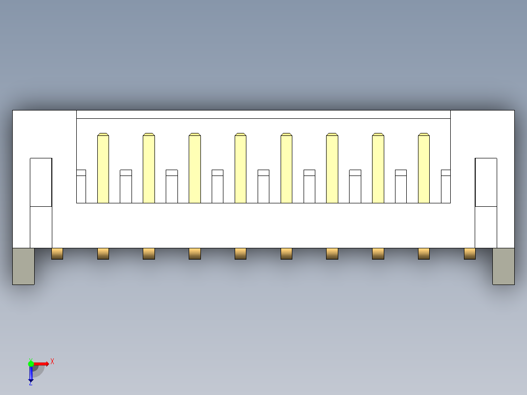 JST-S10B-PH-K-S俯视图