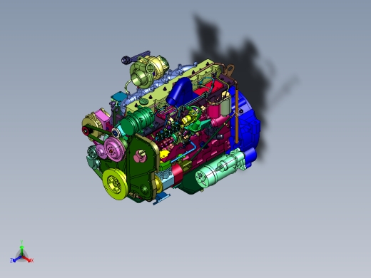 六缸增压多缸柴油引擎机