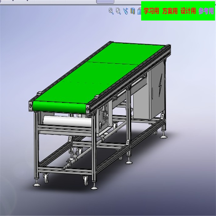 3M标准单层皮带线3D图纸 非标自动化机械三维
