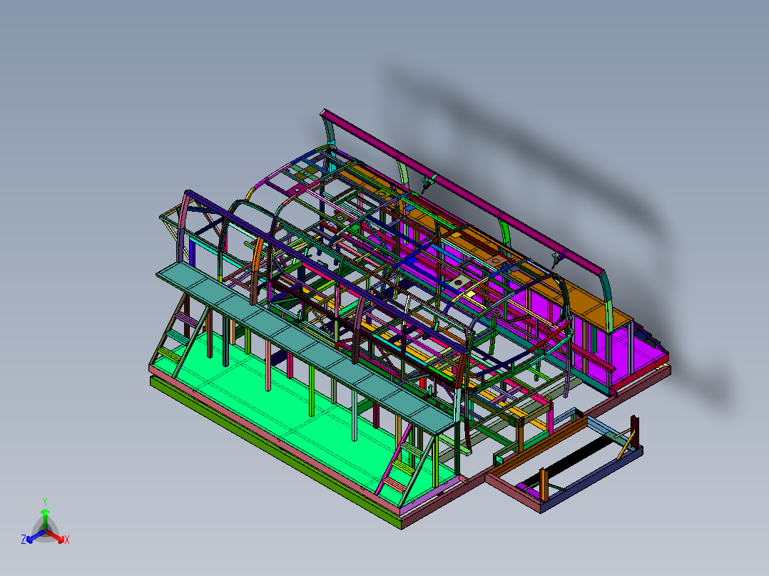 新能源巴士车车架焊接夹具