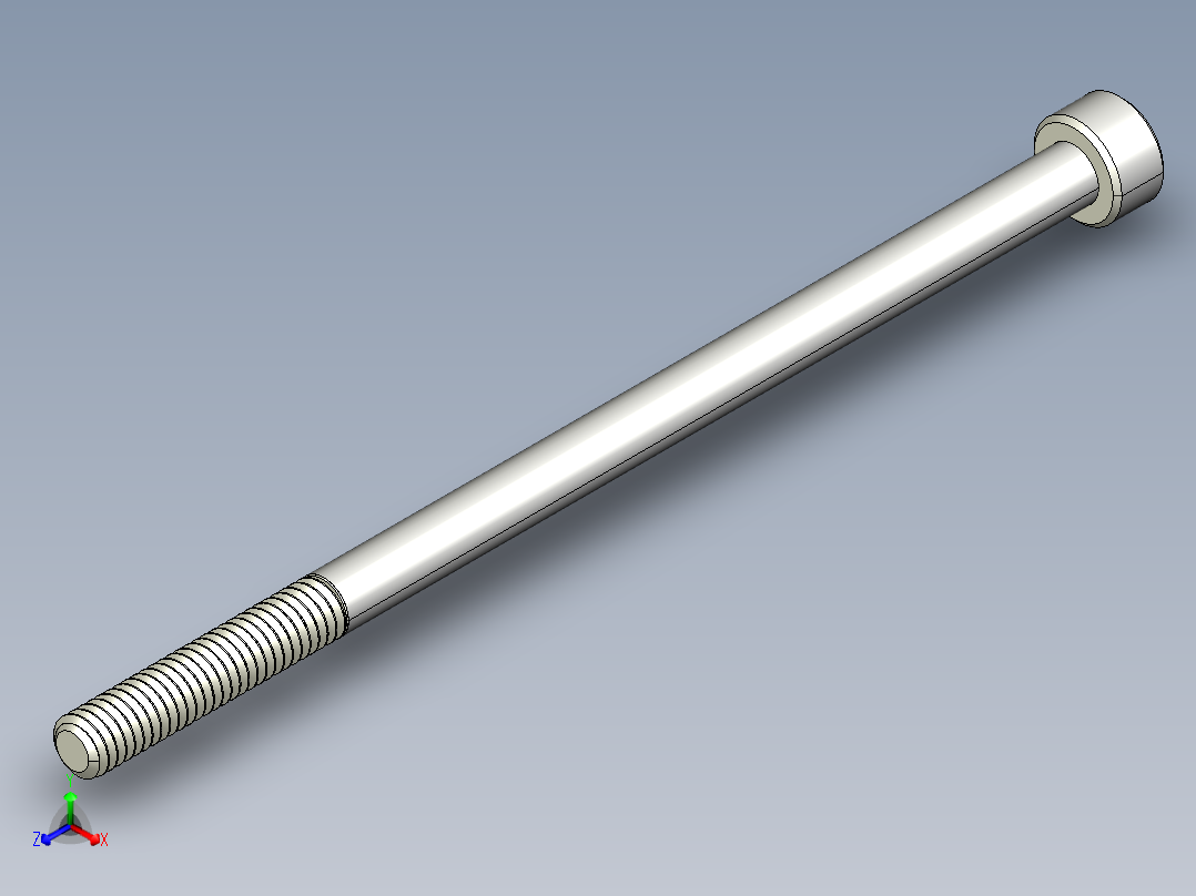 M4 x 0.7mm Thread 80mm LONG SOCKET HEAD CAP SCREW.IGS主视图