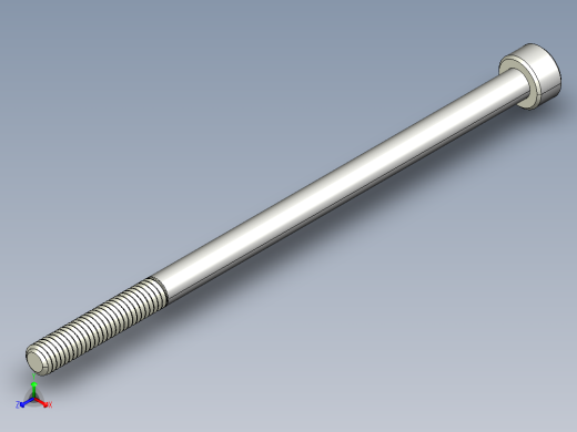 M4 x 0.7mm Thread 80mm LONG SOCKET HEAD CAP SCREW.IGS