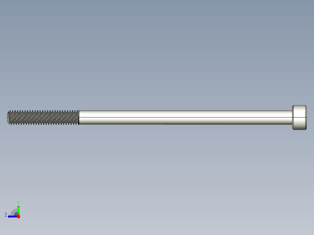 M4 x 0.7mm Thread 80mm LONG SOCKET HEAD CAP SCREW.IGS右视图