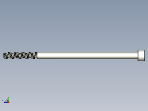 M4 x 0.7mm Thread 80mm LONG SOCKET HEAD CAP SCREW.IGS右视缩略图