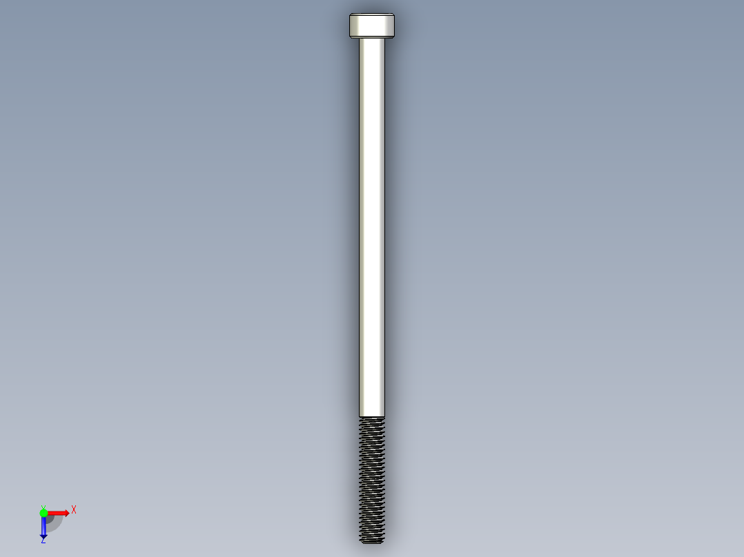 M4 x 0.7mm Thread 80mm LONG SOCKET HEAD CAP SCREW.IGS俯视图