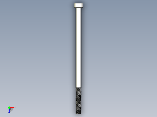 M4 x 0.7mm Thread 80mm LONG SOCKET HEAD CAP SCREW.IGS俯视缩略图