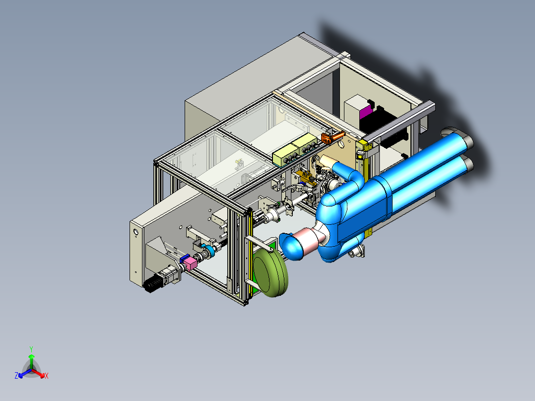 正逆转试验台正等轴测图