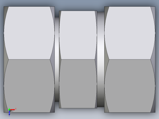 卡套式工业通用硬管接头EO_Distance_piece_adapter_DA35ZL71俯视缩略图