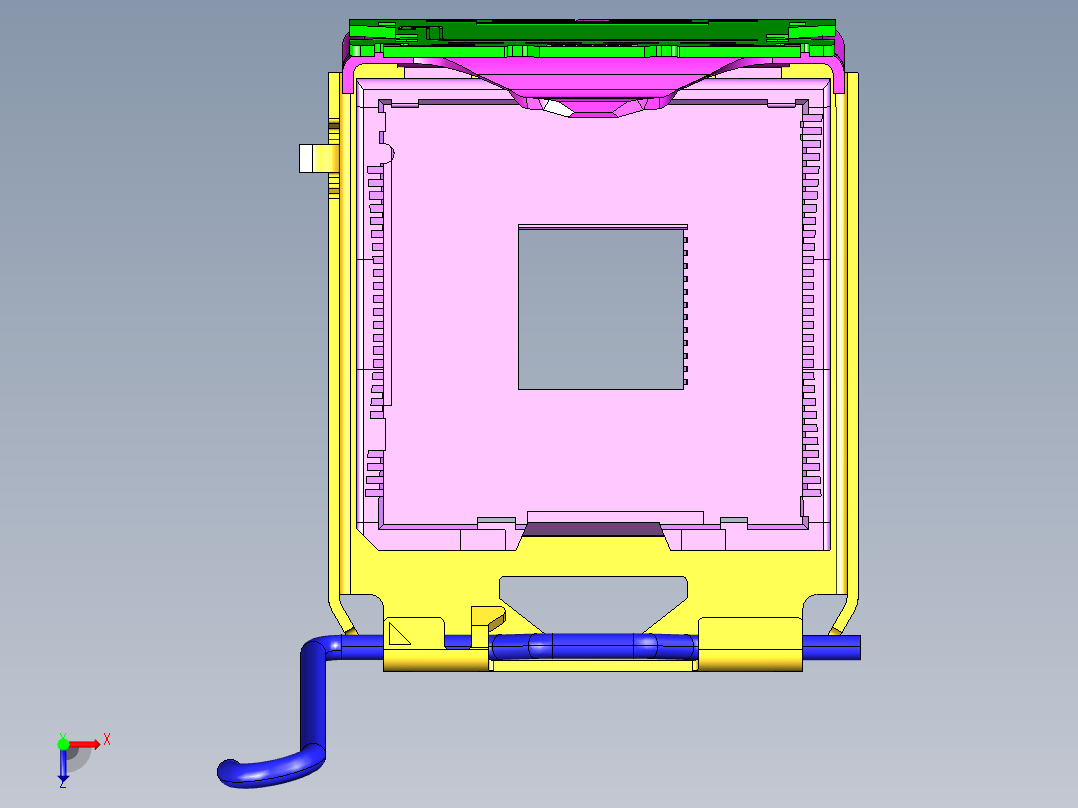 英特尔CPU插槽LGA771 775俯视图