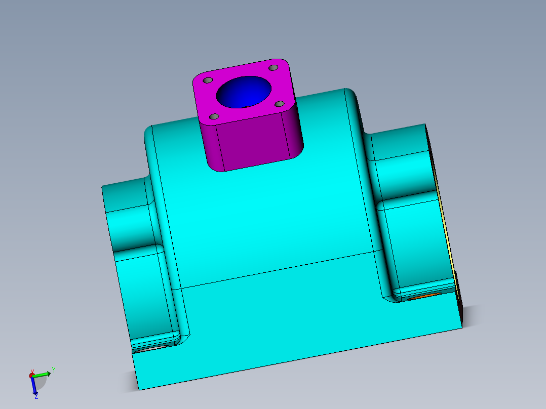 JX835-犁刀变速齿轮箱体数控工艺及夹具设计主视图