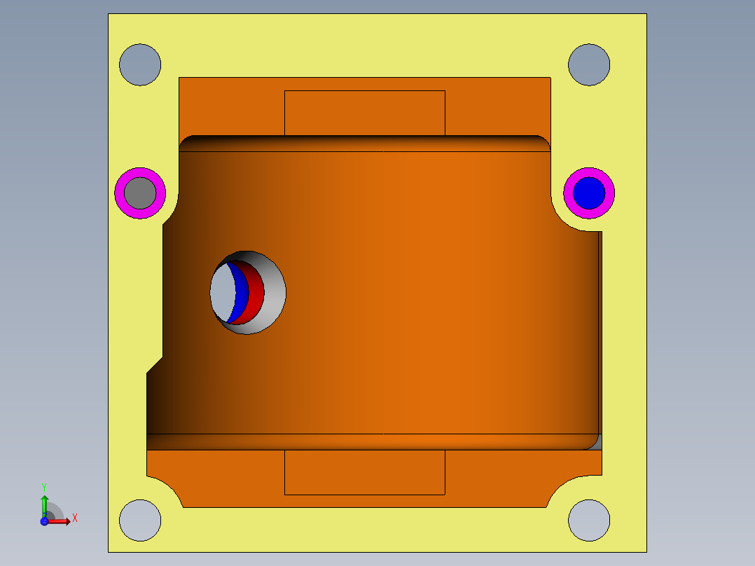 JX835-犁刀变速齿轮箱体数控工艺及夹具设计前视图