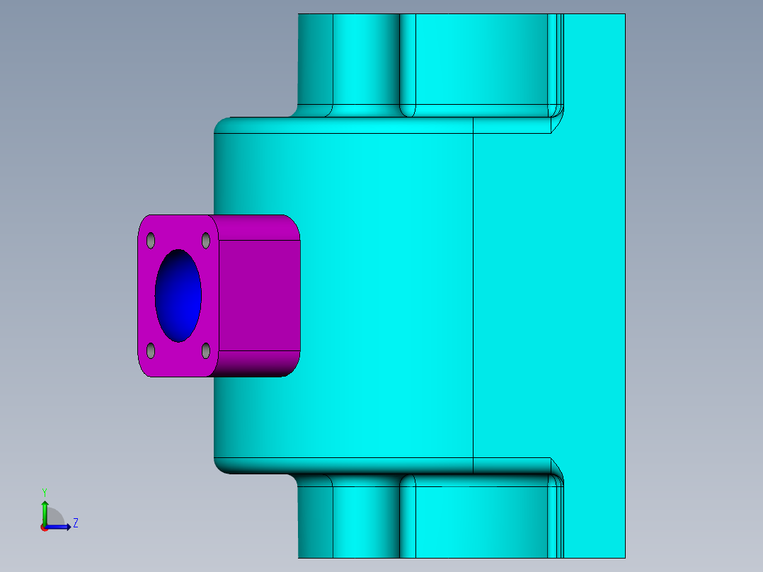 JX835-犁刀变速齿轮箱体数控工艺及夹具设计左视图
