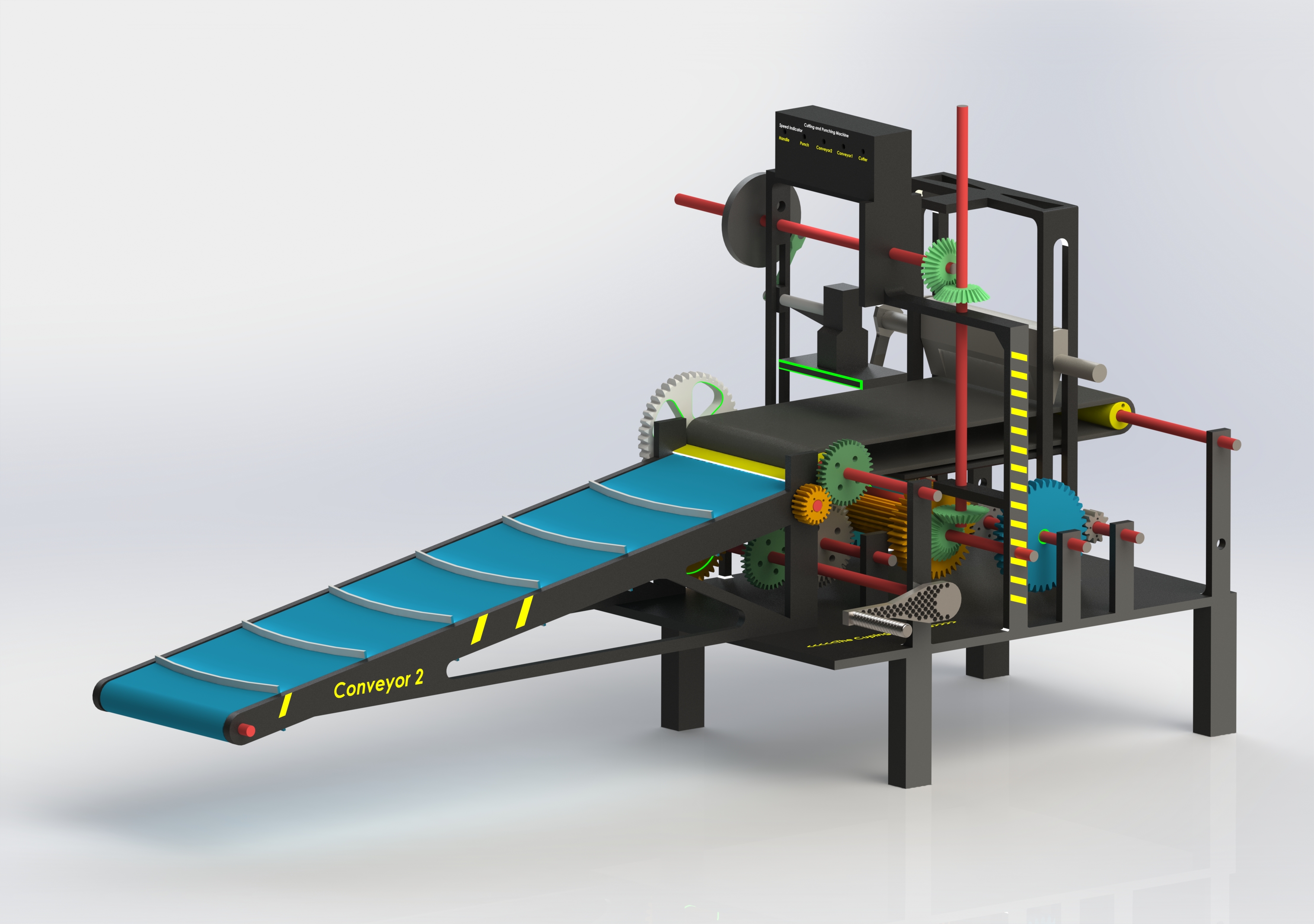 传送带上料冲压和切割机