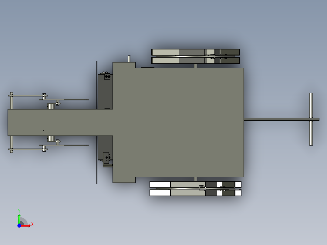 水稻移植机前视图