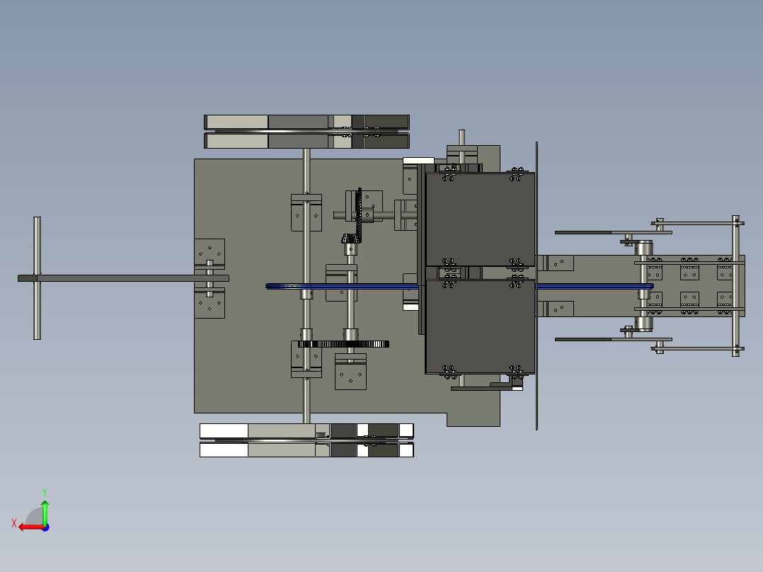 水稻移植机后视图