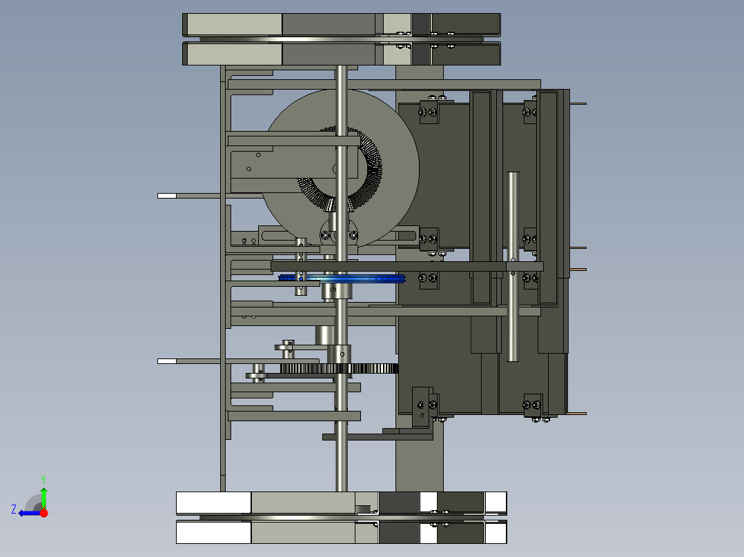 水稻移植机右视图