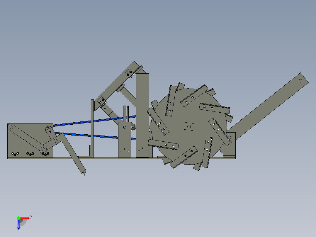 水稻移植机俯视图