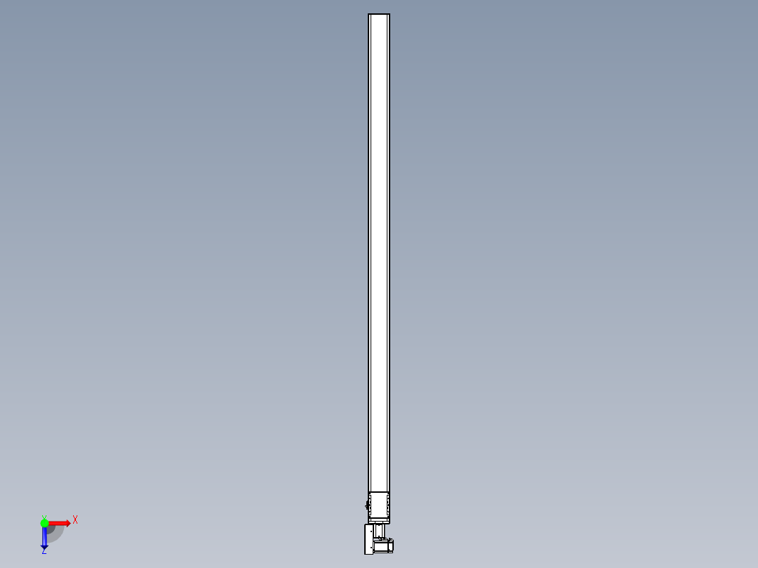 同步带全封闭直线模组TPA-HCB-105D-90-L2300-ML-Y-P20-N3俯视图